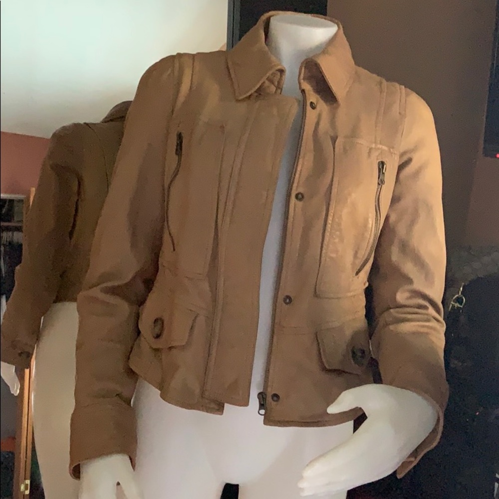 Loft leather jacket blazer sz 8